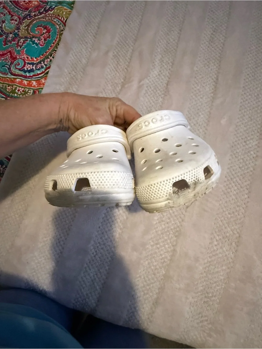 CROCS Kids White Vented Clog Sandals